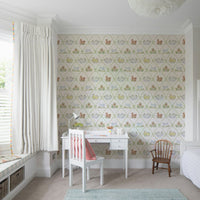 Playful animal designs on wall mural, GD992