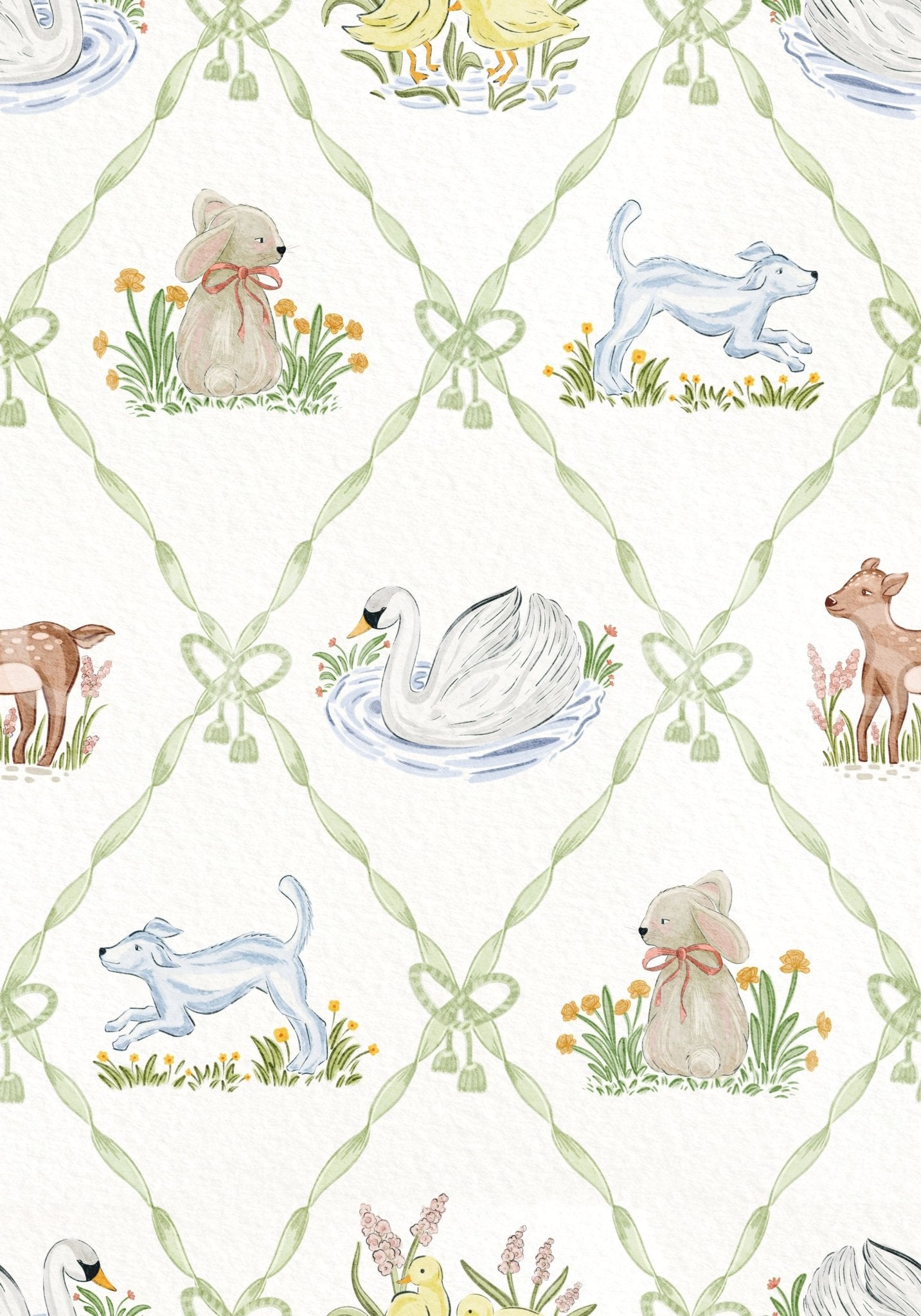 Lightweight animal-themed wall mural, GD992