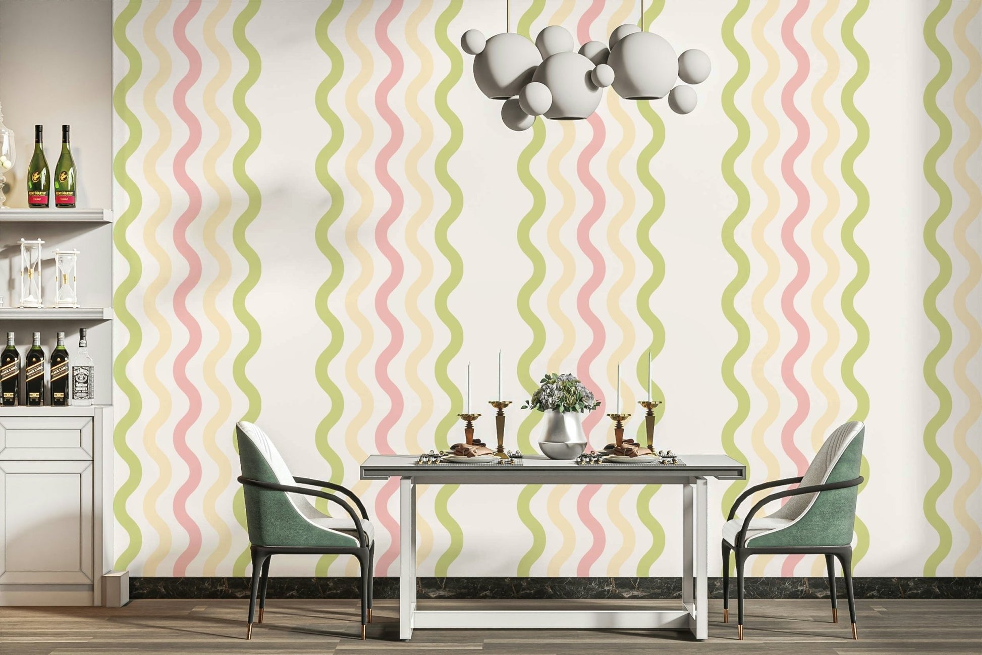 The design features graceful, gentle concentric circles. 
GD4174

