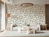 River Rocks wall mural pattern serene pastel stones.