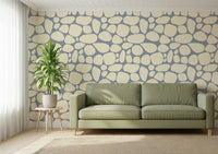 Decorative River Rocks wallpaper calming natural stone look.