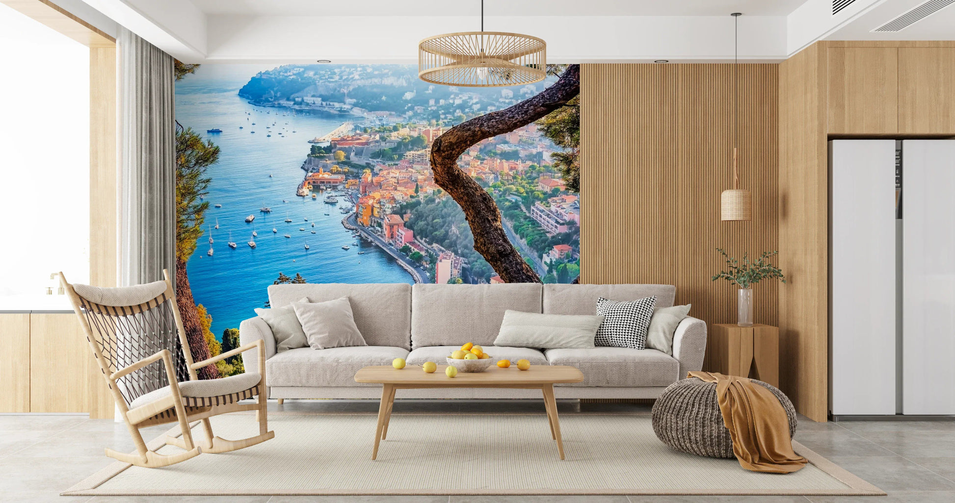 Riviera Vista Wall Mural wallpaper mural with a soft matte finish.