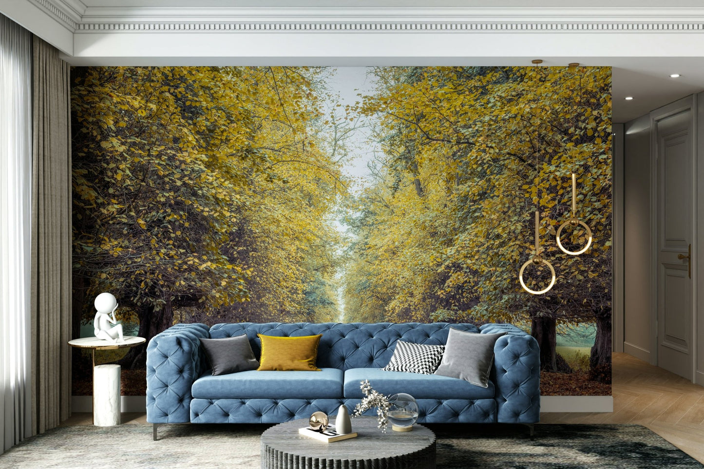 Warm autumn trees wall art
