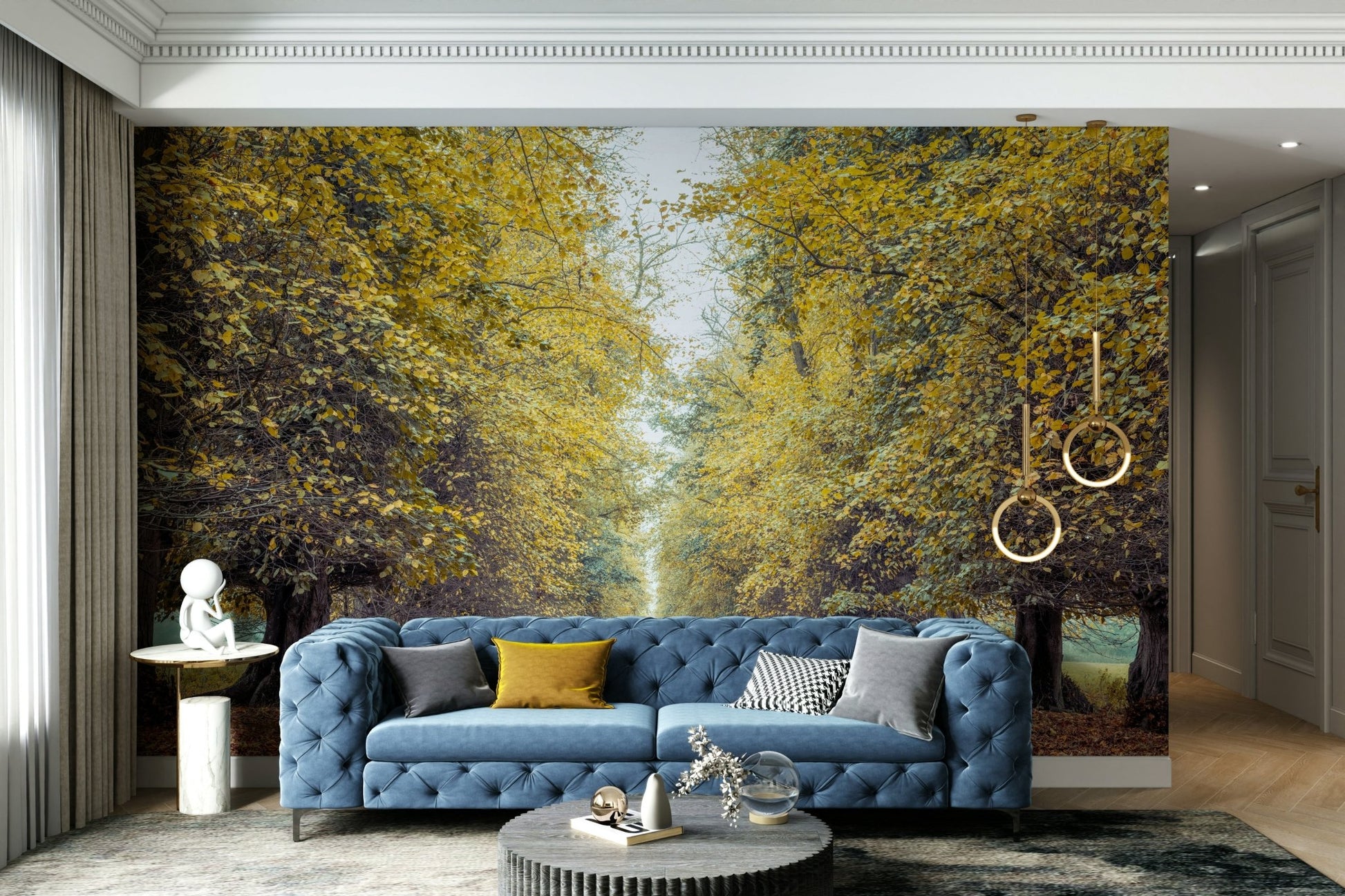 Warm autumn trees wall art
