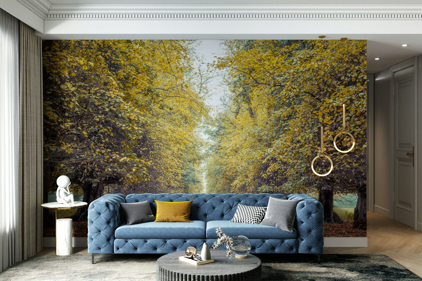 Warm autumn trees wall art
