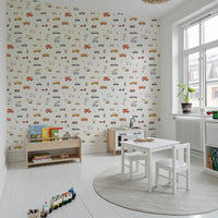 Road Trip Fun wallpaper with cars and rockets