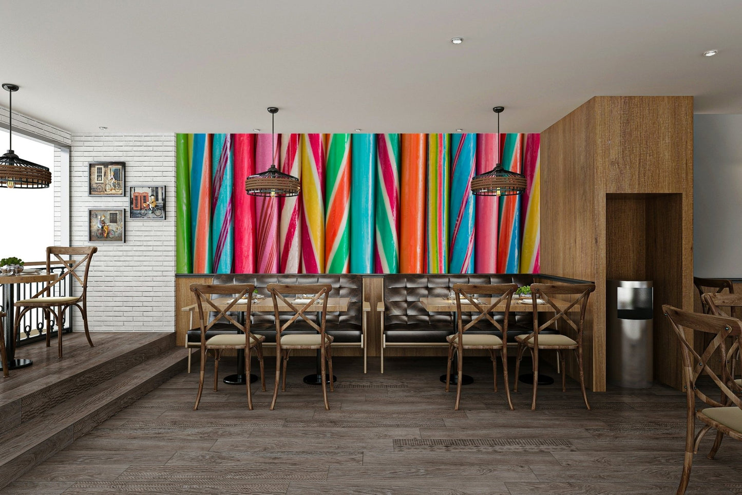 Colorful candy-inspired Rock Sweets Wall Mural brightening any room., GD1948