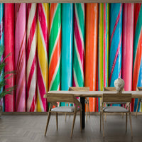 Sugar-inspired design of the Rock Sweets Wall Mural in vivid colors, GD1948