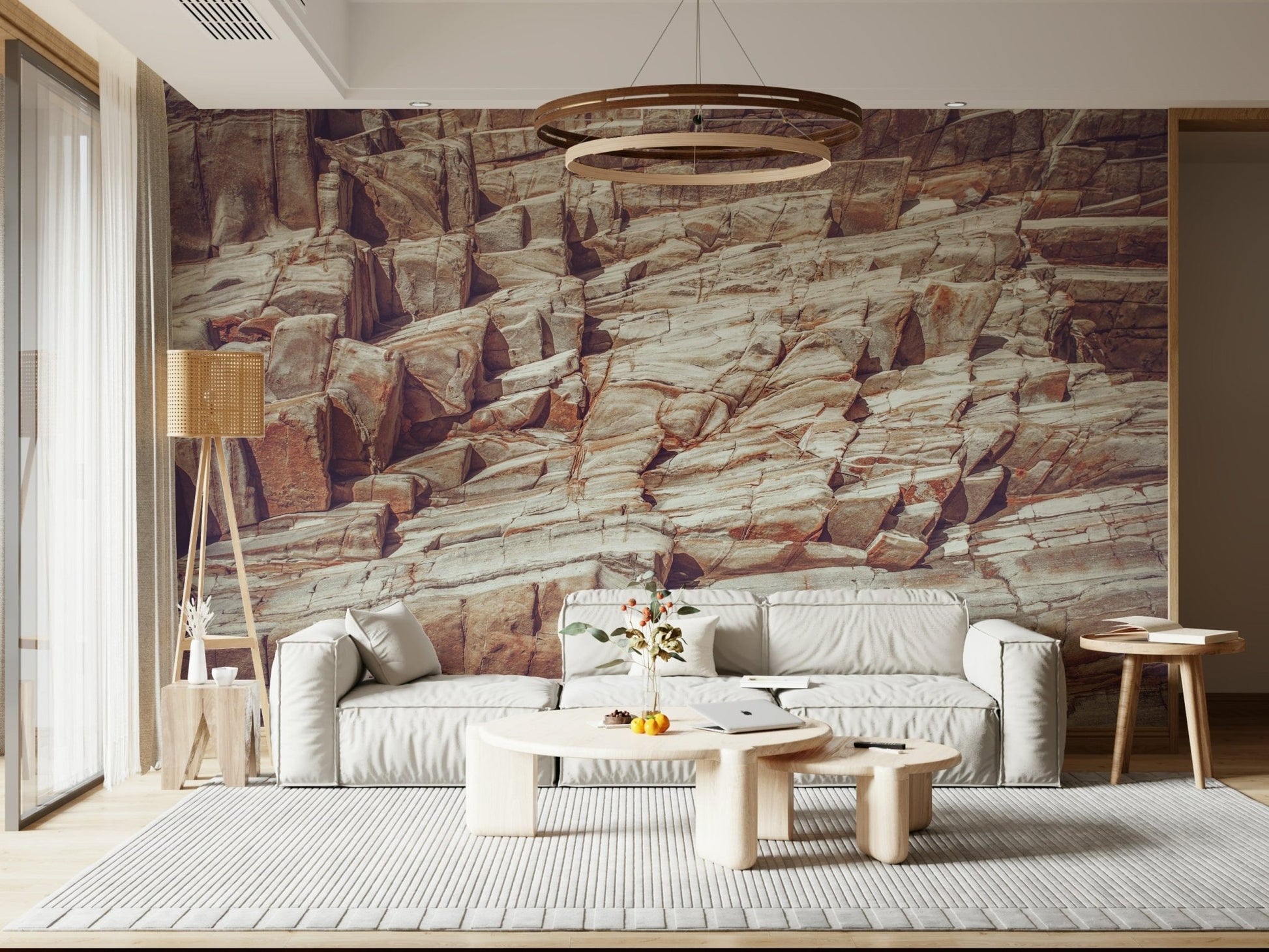 Horizontal segment of the Rock Wall Wall Mural design.