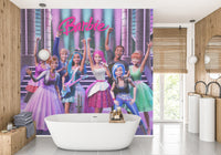 Barbie-themed rockstar princess wall design for rooms
