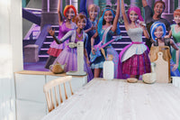 Rockstar princess Barbie wall mural for bold themes
