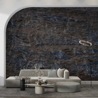 Bedroom with the Rocky Terrain mountain view mural accent wall., GD6145