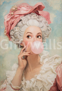 a painting of a lady in the style of rococo