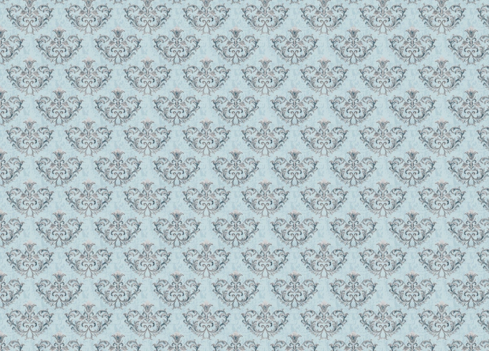 Grey Damask pattern Wallpaper