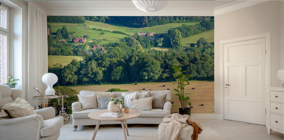 Lush Rolling Hills Harmony Wall Mural in countryside GD5042