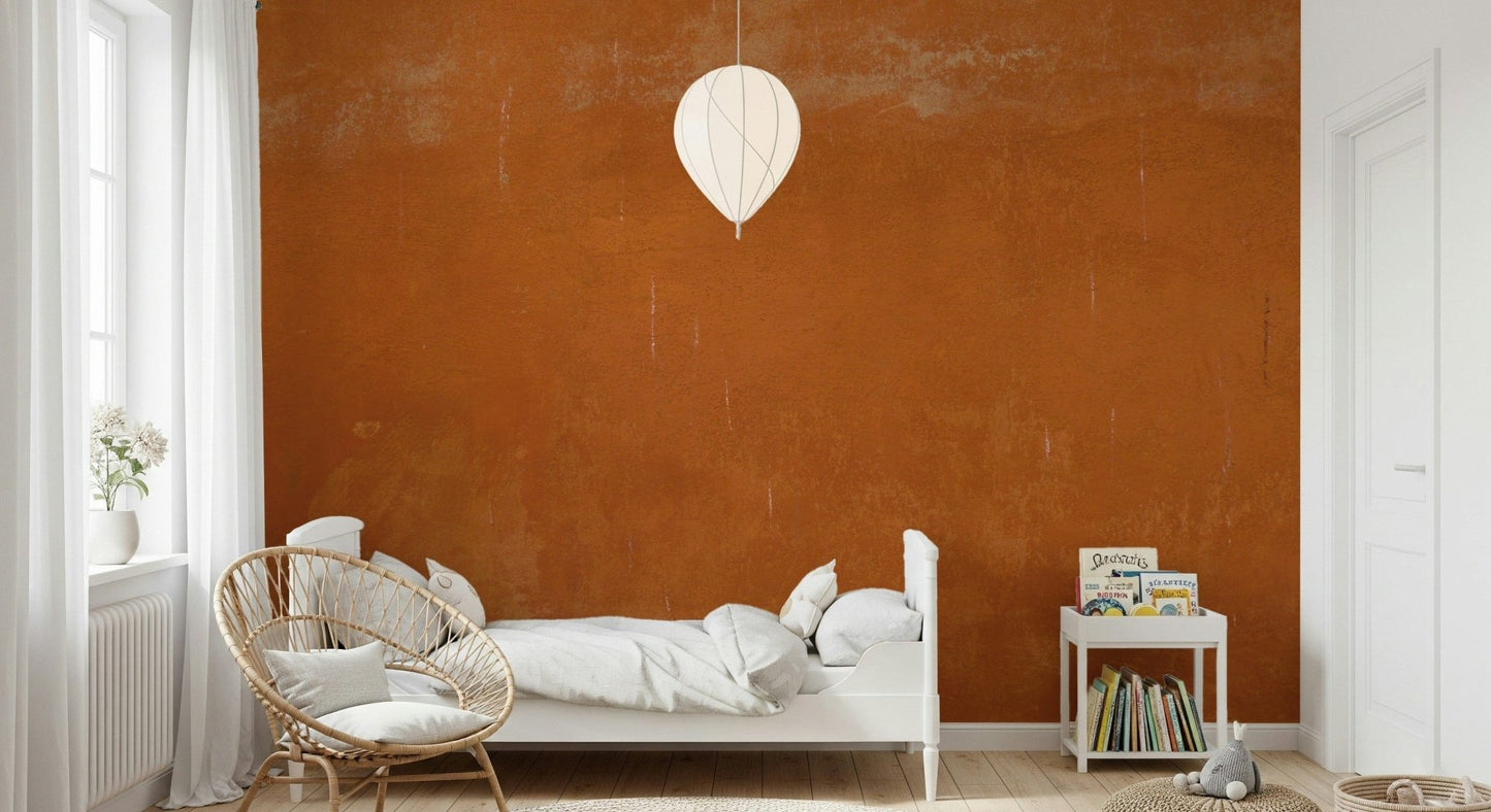Aged ochre wall covering, simple yet elegant Roman Sall design