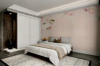 Romantic rose floral border mural enhancing wall decor, GD1262
