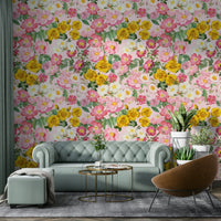 Fresh and delicate rose garden design for walls., GD1353