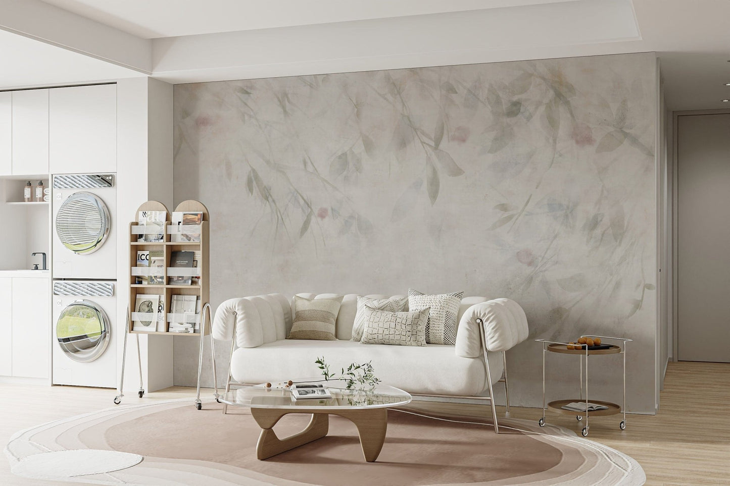 Watercolor willow botanical wallpaper
