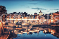 A tranquil dusk scene fills this Rome Reflections wall mural GD7383