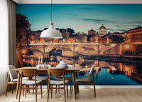 Grand dome glows above the skyline in this Rome Reflections wall mural GD7383

