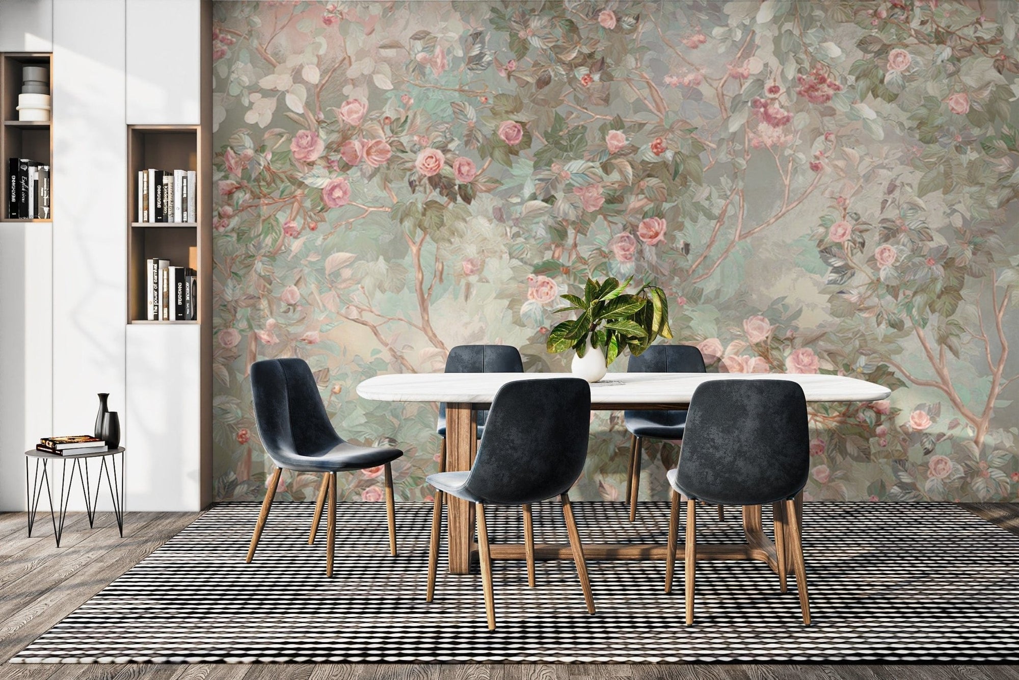Elegant Rose Tree Wall Mural B483
