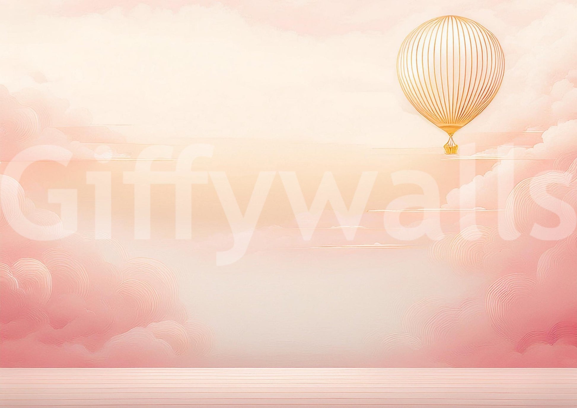 Add Charm with Rose Blush Sky Mural for Your Walls, GD1658