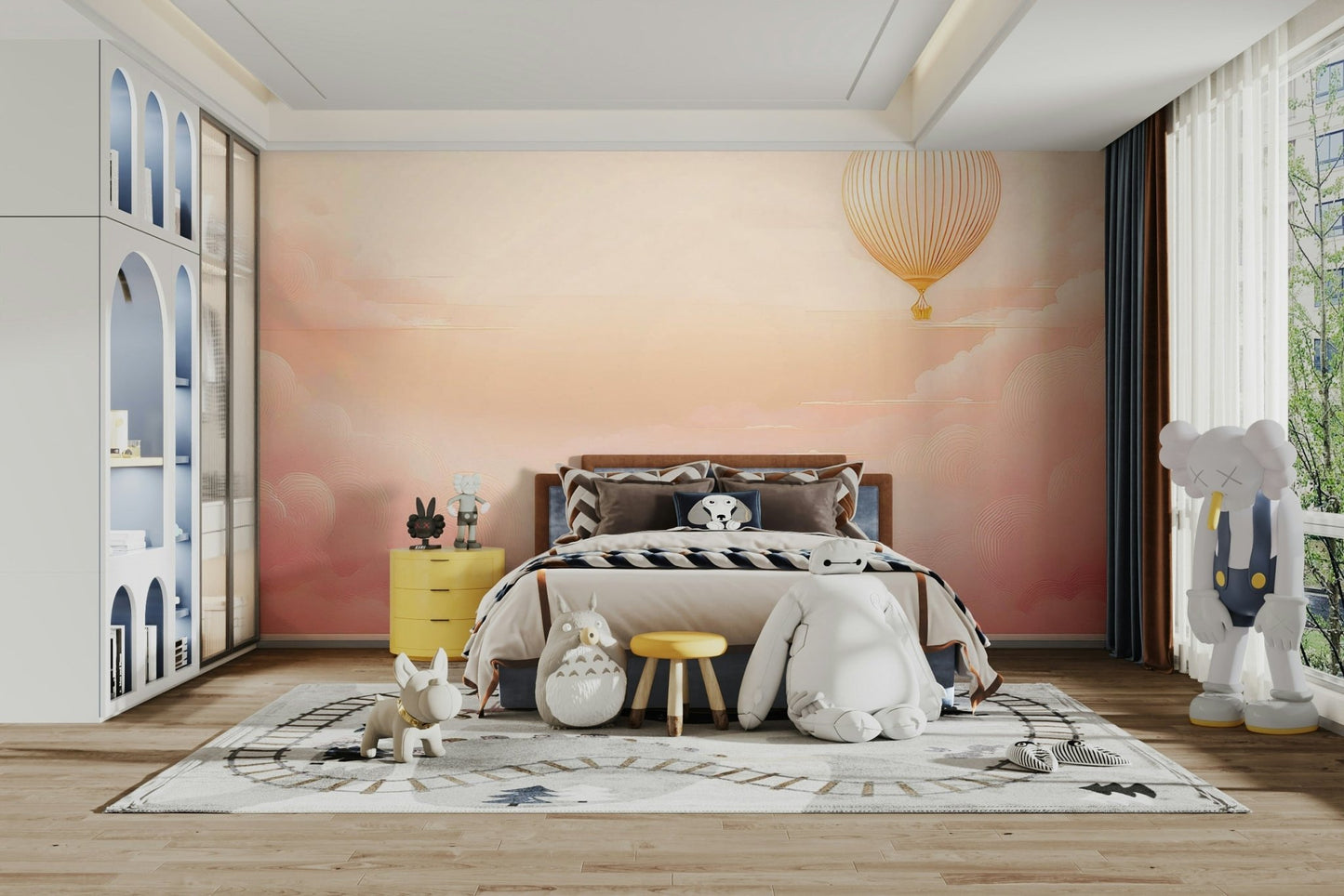 Rose Blush Sky Wall Mural for a Calming Interior Look, GD1658