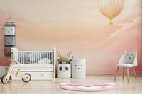 Soft Rose Blush Sky Mural for Bedrooms and Living Rooms, GD1658