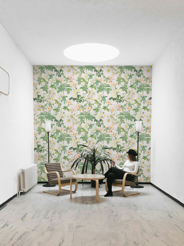Rose Garden Reverie Wallpaper – Soft & Elegant Floral Design