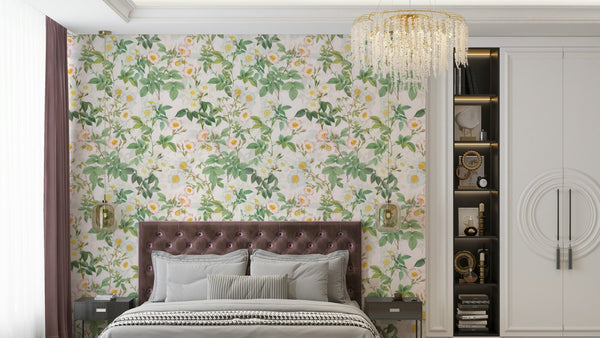 Rose Garden Reverie Wallpaper – Soft & Elegant Floral Design