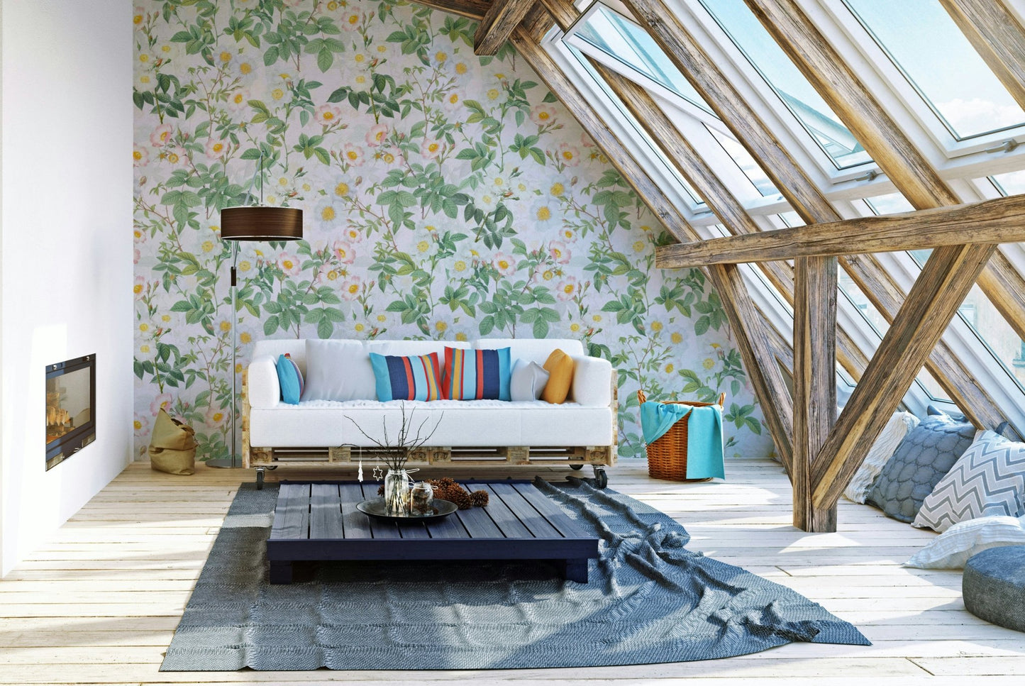 Beautiful Rose Garden Reverie wallpaper for bedroom walls., GD1335