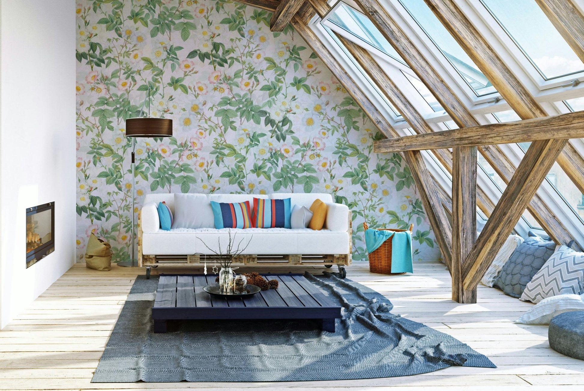 Beautiful Rose Garden Reverie wallpaper for bedroom walls., GD1335
