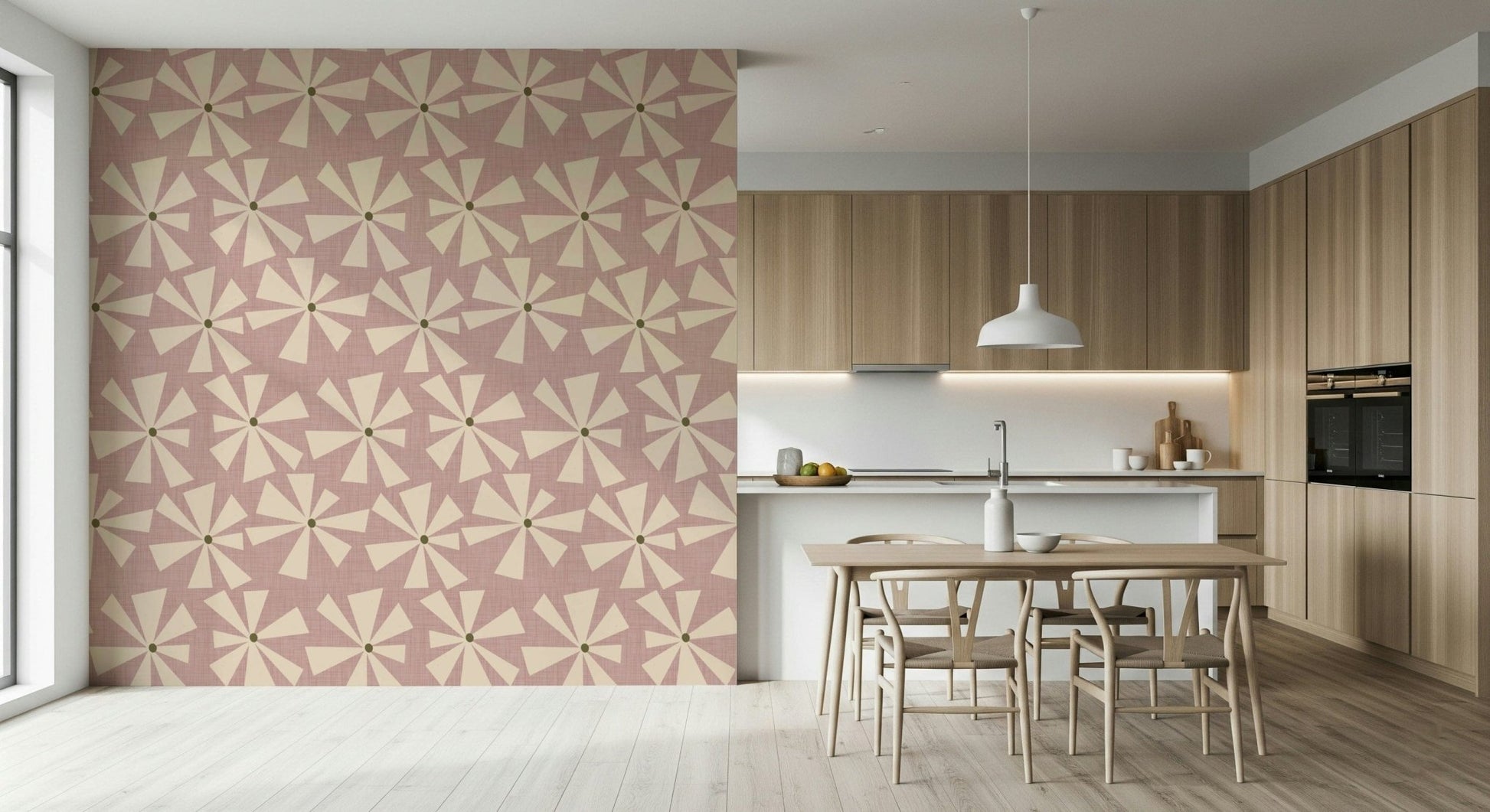 Ephemeral beauty: Rose Petal Pop, a dapper wall mural.