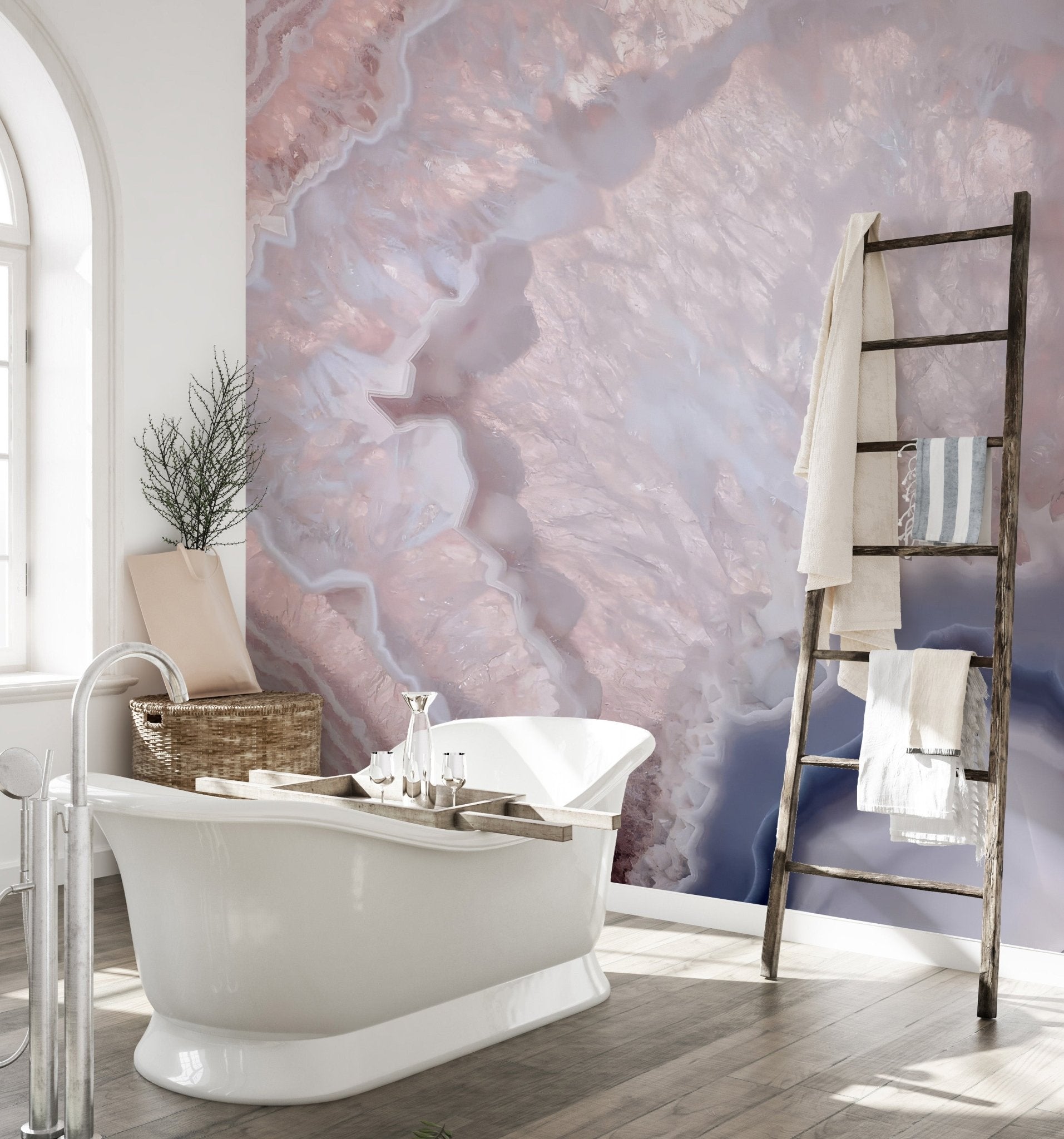 Rose Pink Geode Wallpaper Mural C413