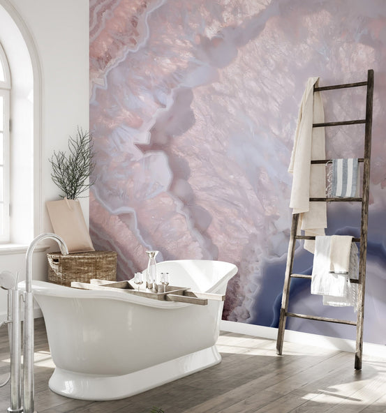 Rose Pink Geode Wallpaper Mural C413