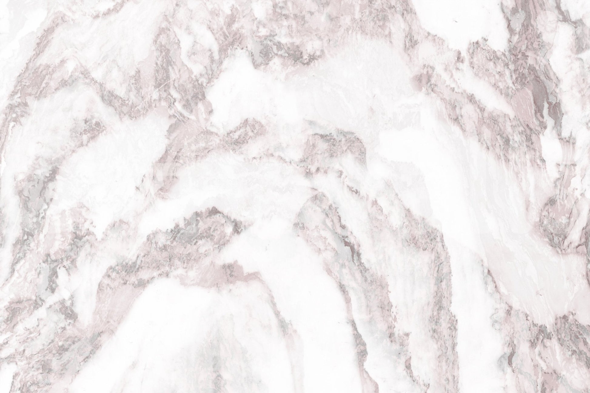Luxurious texture of the Rose Quartz Marble peel and stick mural in a vanity area.