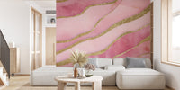 Glamorous rose quartz wallpaper with rich texture effects

