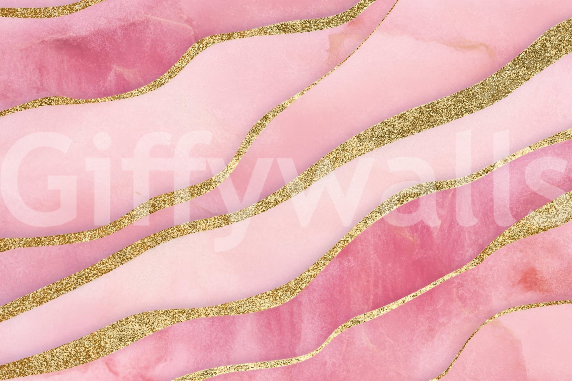 Chic and modern rose quartz wallpaper for feminine interiors

