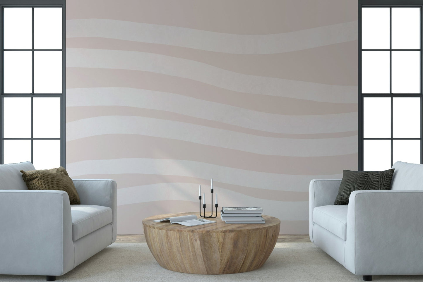 Rose Quartz Waves Wall Mural -2329868
