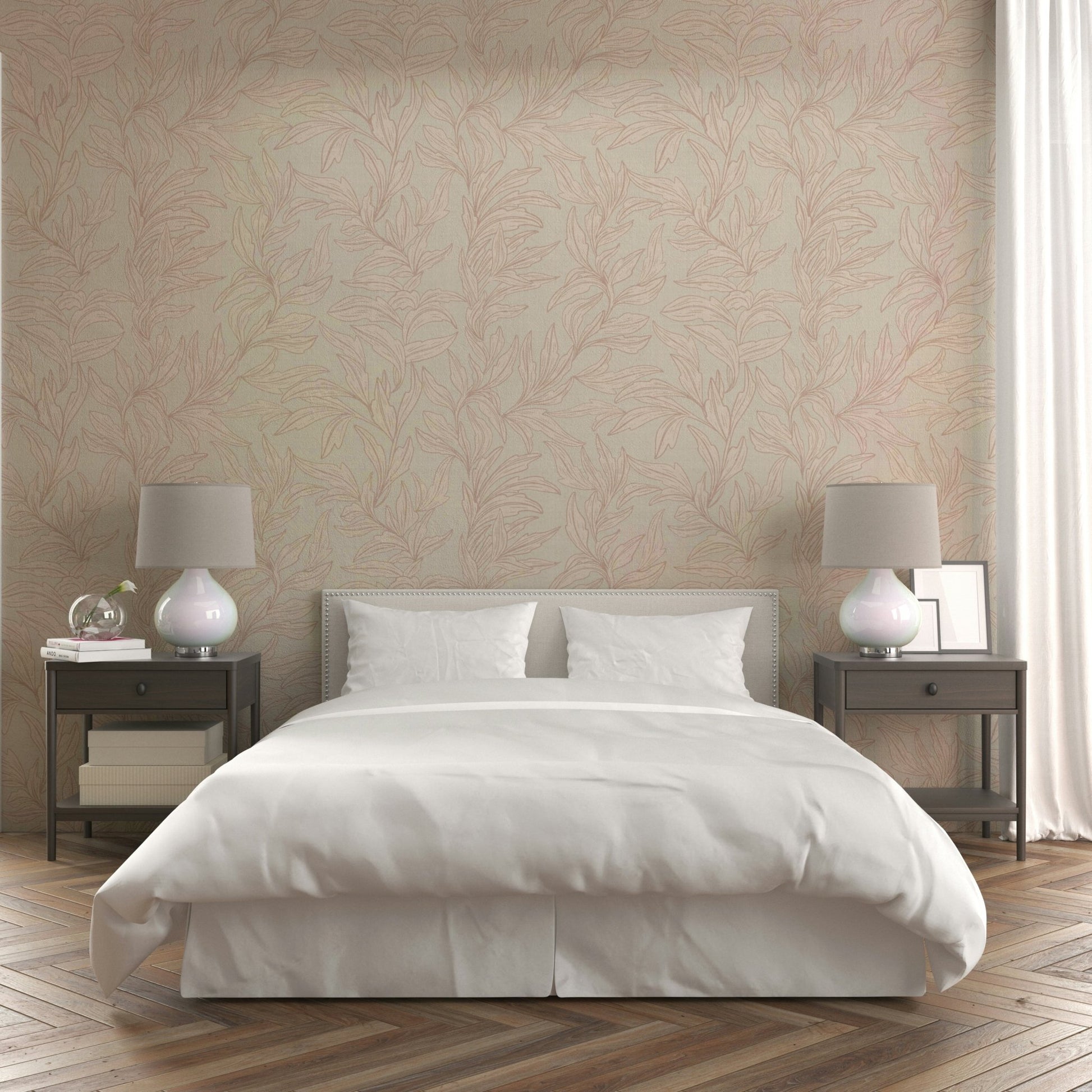 Calm botanical wallpaper design, GD1002