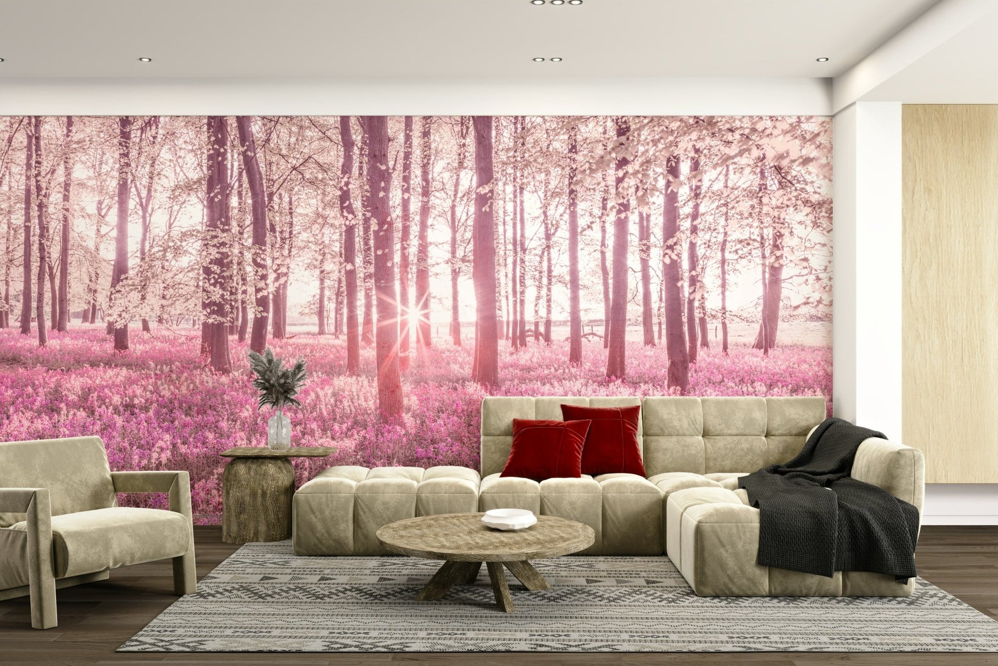 The mural has a realistic, high-resolution appearance.

