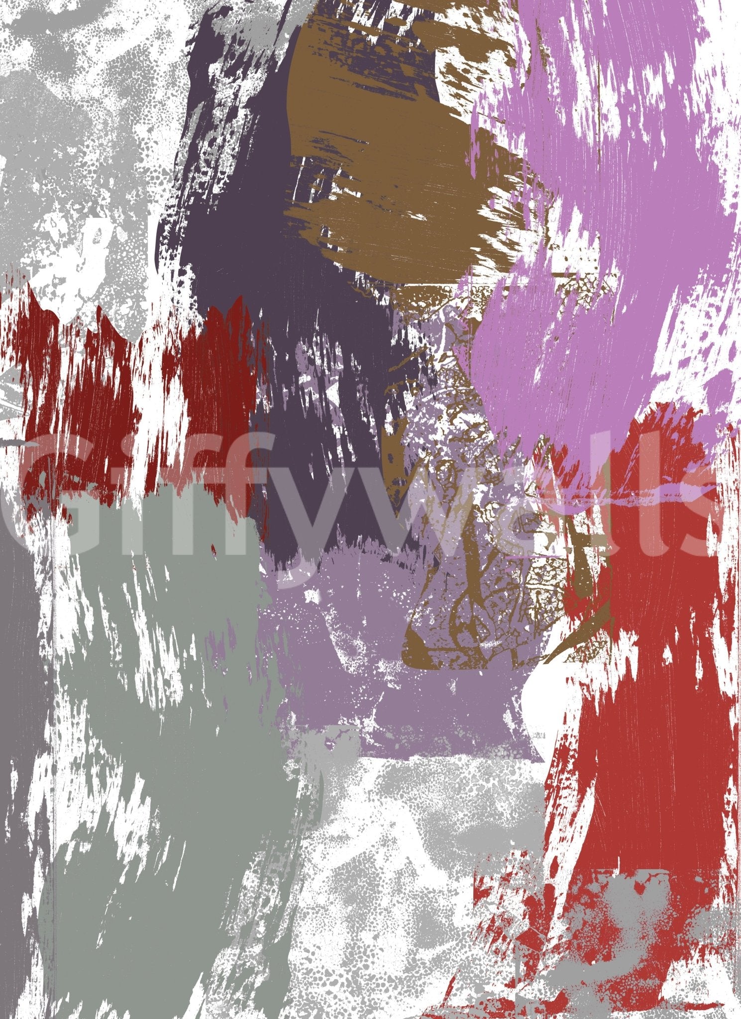 An artistic nature inspired mural for home decor.

