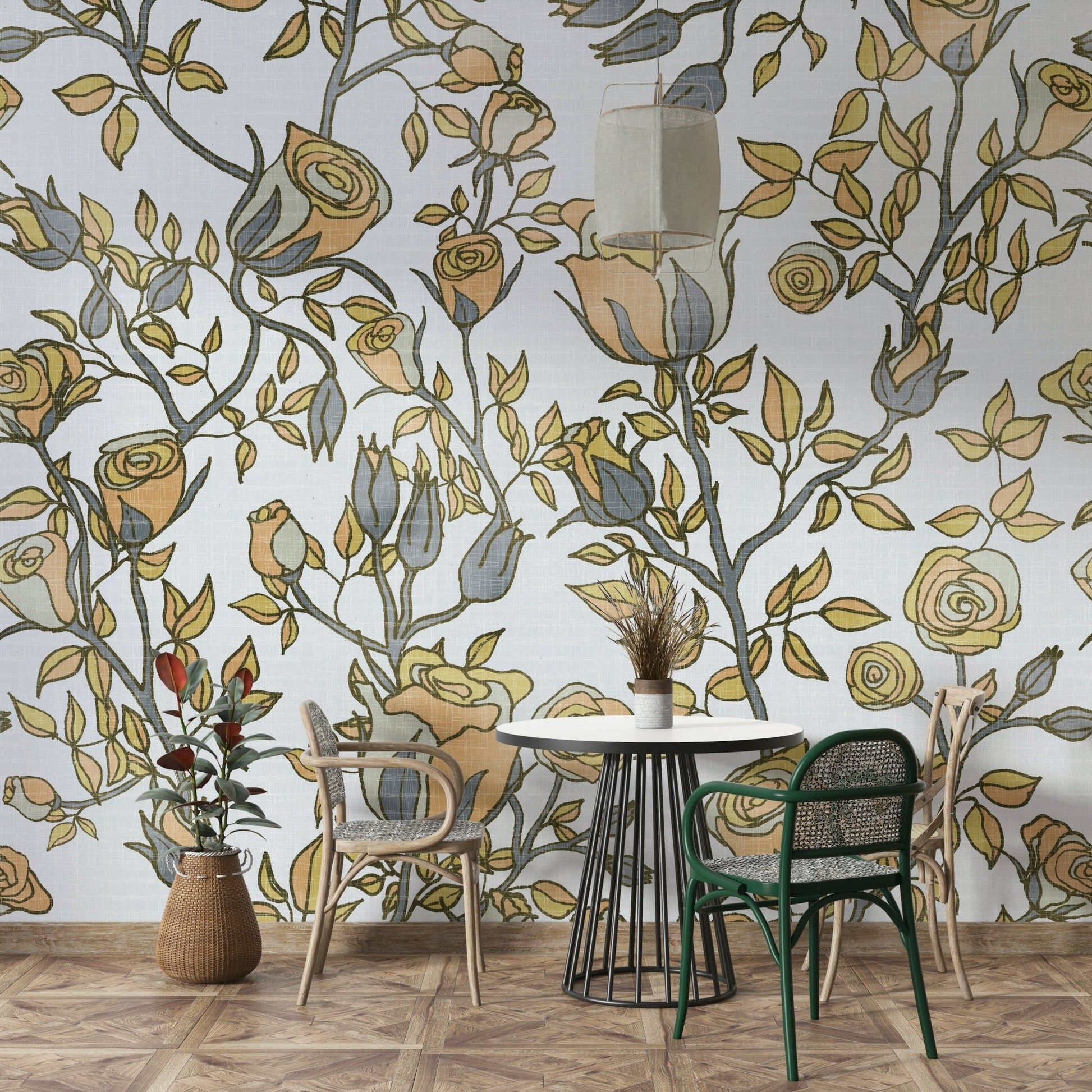 Elegant rose wallpaper for walls

