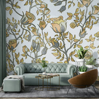 Timeless floral wallpaper texture

