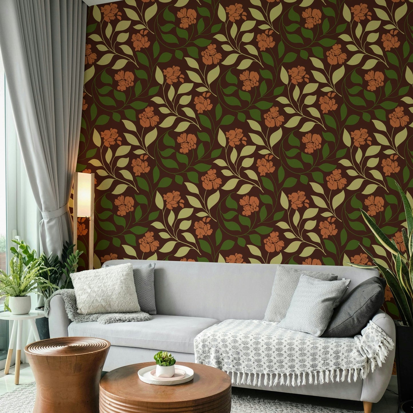 A captivating and elegant floral wallpaper pattern.
