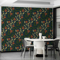 A captivating and elegant vintage floral wallpaper pattern.
