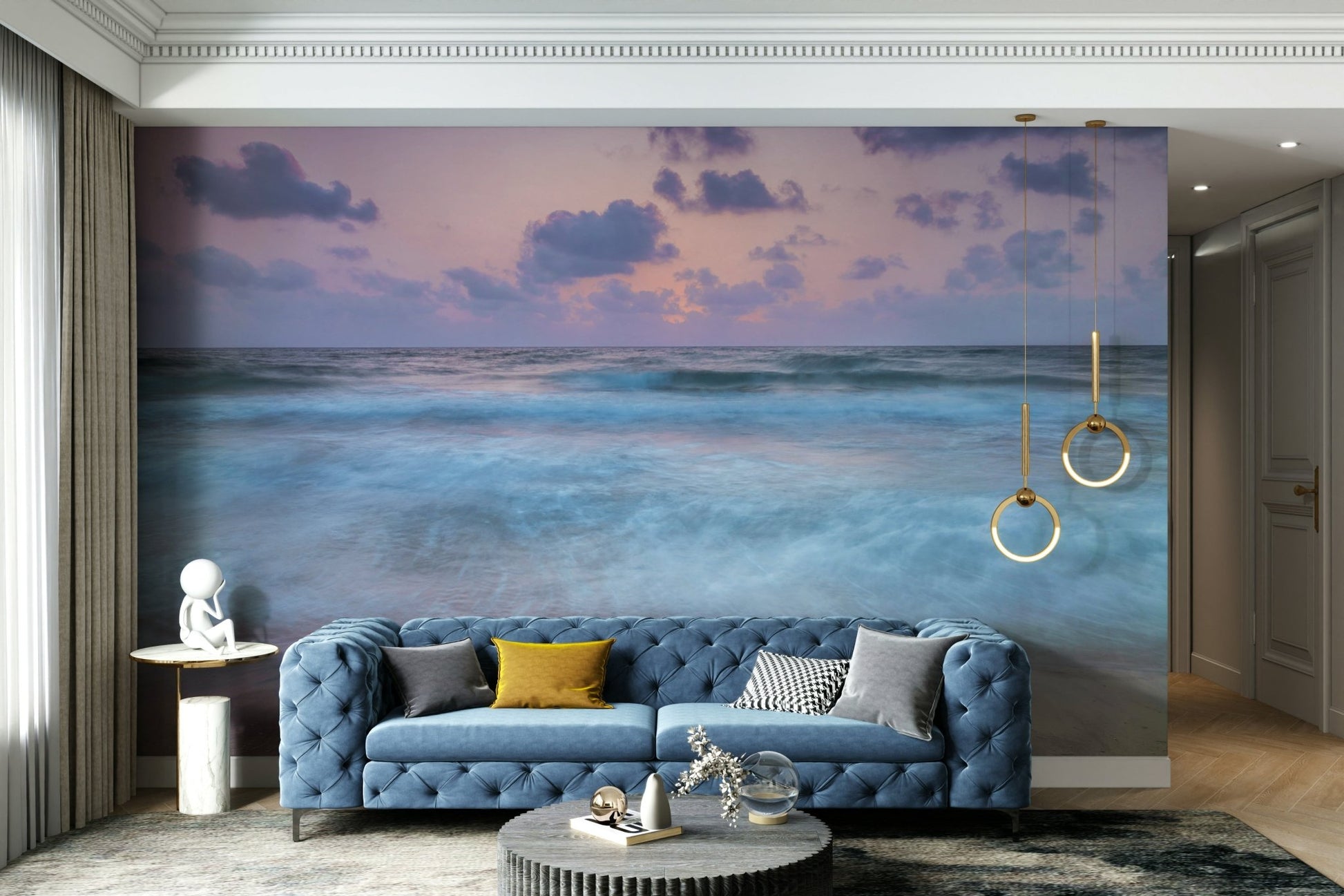 The image captures the motion and beauty of the sea.

