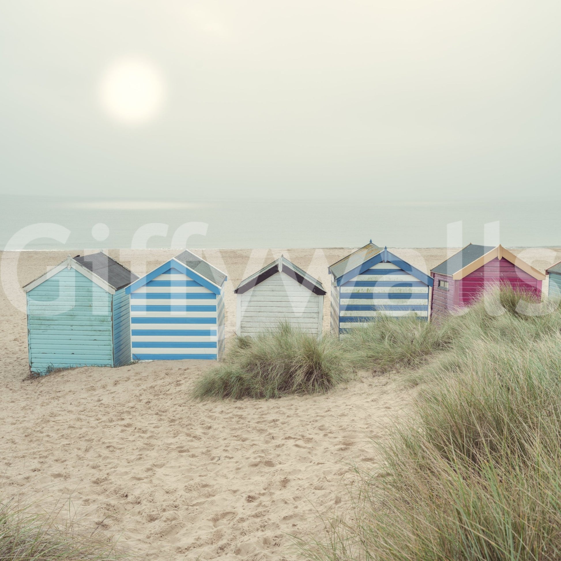 A high-quality serene beach wall mural for walls.

