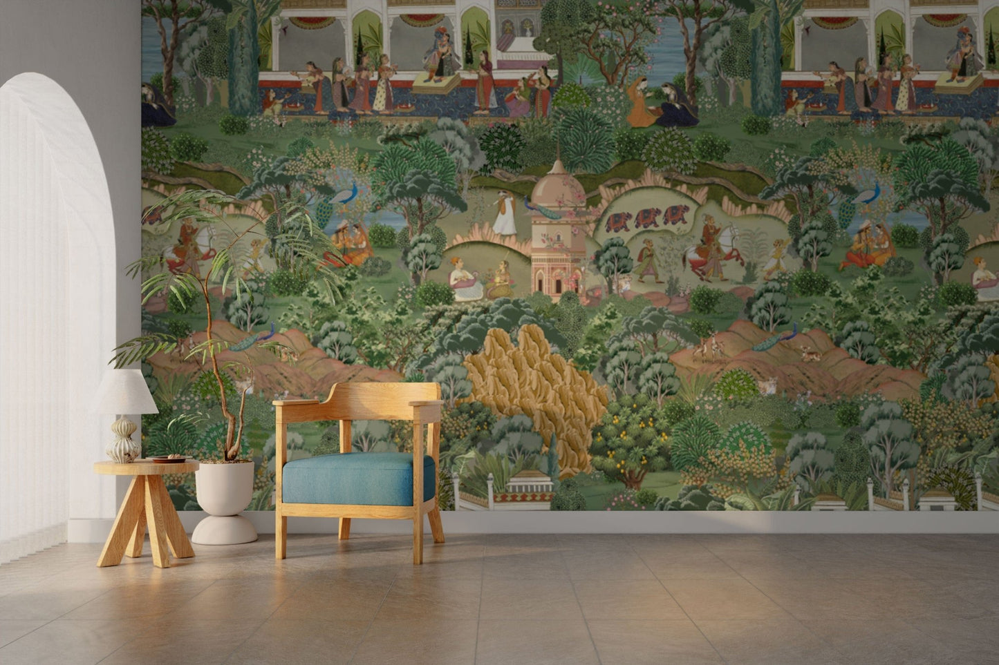 Palace and baraat themed wall design

